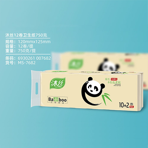 沐丝12卷卫生纸750克